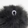 Pompon artificial fur "gray" d = 7 cm