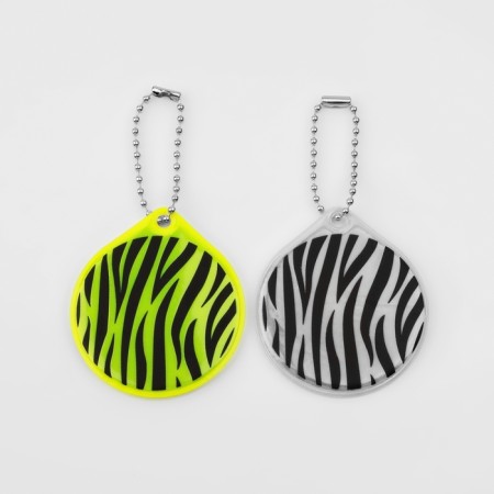 The reflective element "Zebra pattern", bilateral, 5 × 5.7 cm, color mix-4