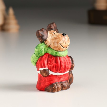 Polystone souvenir "Losik in the winter outfit" MIX 4.3x3x7 cm-2