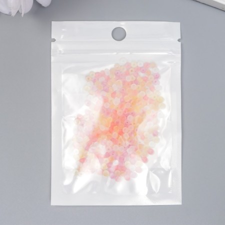 Glass 8/0 "Matte translucent. Melange yellow" 10 g-2