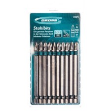 Set of GROSS, steel S2, PH2 x 90 mm, 10 pcs.