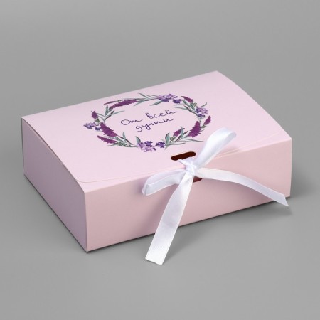 Gift folding box, packaging, “with all my heart”, 16.5 x 12.5 x 5 cm-1