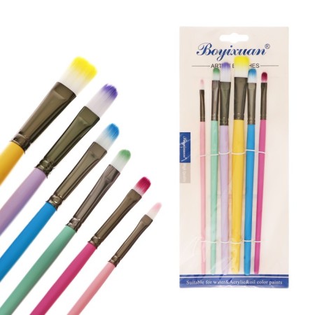 System of brushes synthetics 6 pieces, mix