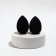 Makeup sponge, set - 2 pcs, 6 × 4 cm, increase when getting wet, black color is black