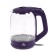 Electric kettle Luazon LSK-1809, glass, 1.8 l, 1500 watts, backlight, purple