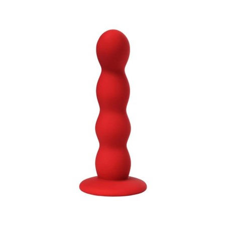 Anal phalloimitator Favorite, silicone, red color, 13 cm, d = 2.8 cm-2