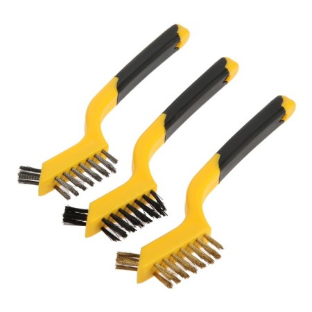 A set of brushes of metal tundra, two -component handles, small, 3 pcs.-1
