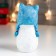 Souvenir Polystone "Snowman in a hat-cat, enthusiastic" 17.5x9x9.5 cm