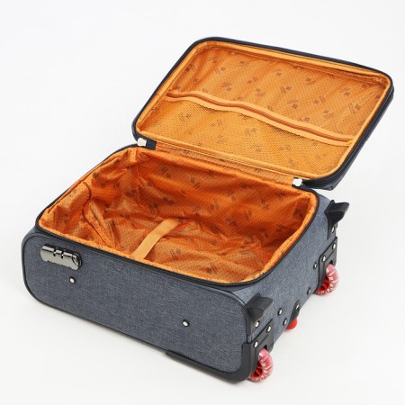 Small 20 suitcase, a lightning department, code lock, 3 wheels, 2 outer pockets, color gray color-8