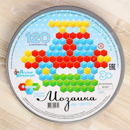 Hexagonal mosaic, 120 elements (round layer)-1