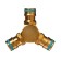 Tee, fast -fast connection, brass, Greengo