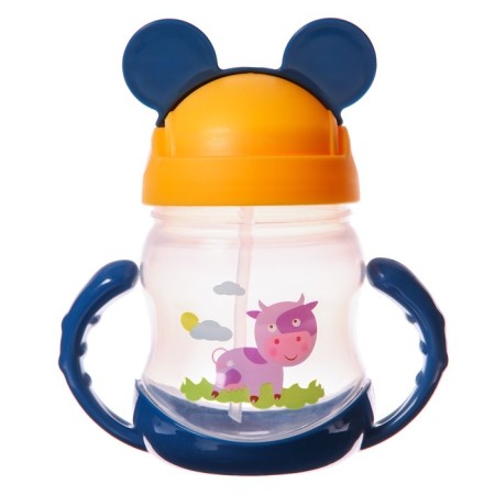Baby chipper with silicone tube, 250 ml., With pens, color mix-9