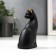 Polystone souvenir "Black cat with golden ears" 12.7x7.7x4.3 cm