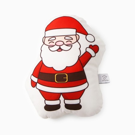 New Year. Pillow Ethel "Funny Santa" 24x33 cm, 100 p/e, velor