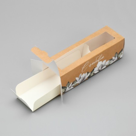 Box for Makarun, confectionery packaging "With love craft" 18 x 5.5 x 5.5 cm-4