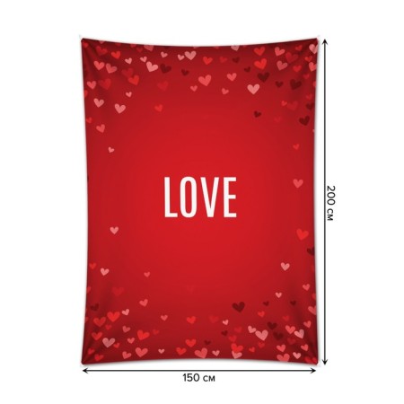 Decorative panel with photo printing "Love", vertical, size 150x200 cm-1