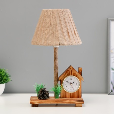 Table lamp with a clock "House" E14 15W 19x18x35 cm-2