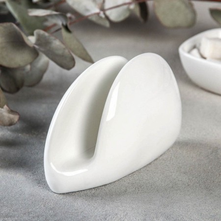 Porcelain napkin Wilmax, 11 × 8 cm, white color