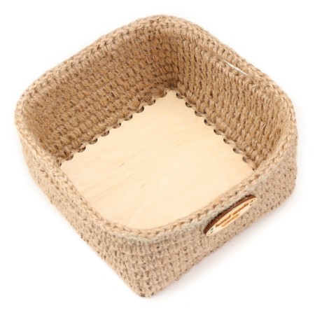 Storage basket, square, jute-3