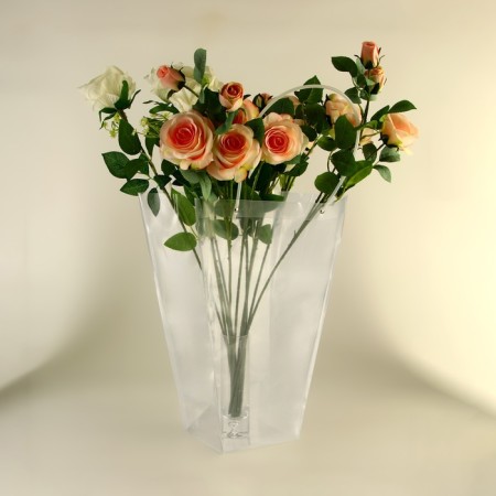 Bag for flowers is transparent, moisture -resistant, 42.5x29x15 cm