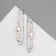 Earrings with pearls "bead" union, pin, color silver