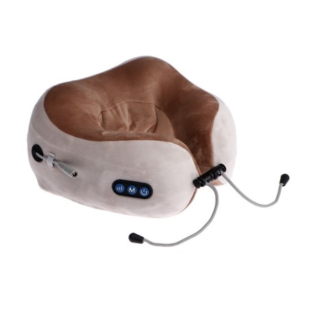 Massage pillow Luazon LEM-06, 3.7 W, 2 types of massage, IR water heating, battery, brown-5