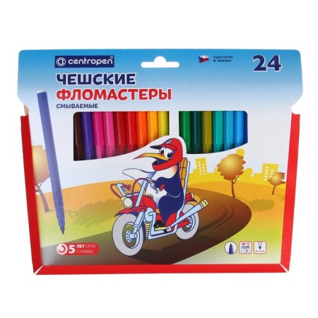 Fleeters 24 Colors Centropen 7790 "Penguins" plastic envelope, line 1.0 mm-2