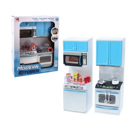Kitchen for dolls with accessories, light and sound effects