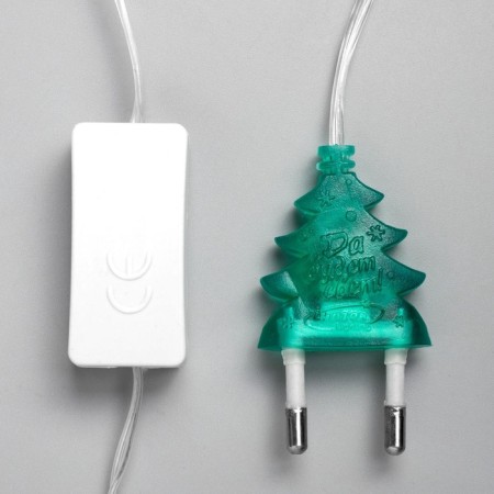 Garland “thread” 5 m with nozzles “Hedgehogs”, IP20, transparent thread, 20 LED, glow of multi (RG/RB), flashing, 220 V-9