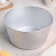Bread form, 18 × 18 × 9 cm, medium, round, silver color