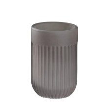 A glass for dental brushes, 10.5x7.5x7.5 cm, gray