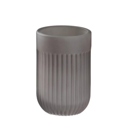 A glass for dental brushes, 10.5x7.5x7.5 cm, gray