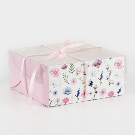 Capley box, confectionery packaging, 4 cells "Sweet Moment", 16 x 16 x 7.5 cm-2