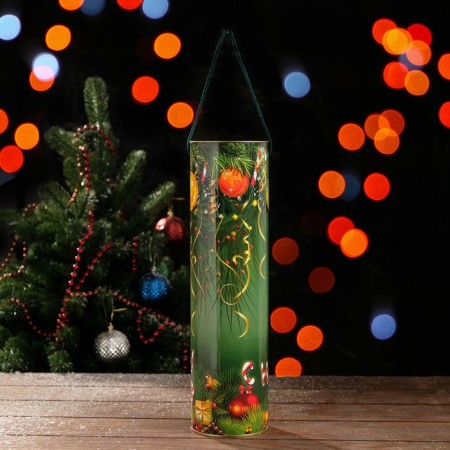 Gift box, tube for the bottle "Emergency Christmas tree", (330 mm inside height), 92 x 350 mm-2