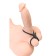 Triple Ring on the A-Toys Kraken penis, silicone, black color, 10 cm