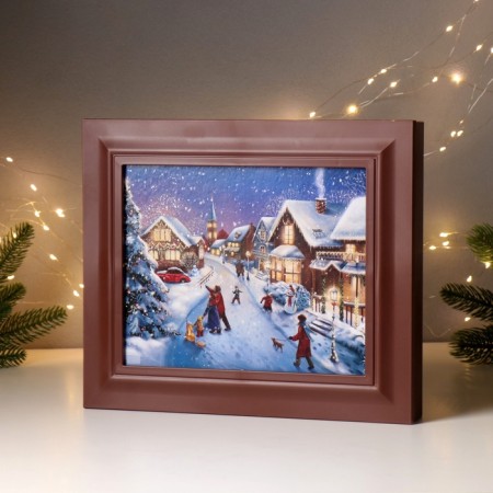 Key closed "Winter City" 26.5x31.5 cm-1