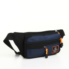 Lightning waist bag, 3 outer pockets, blue/black color