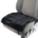 Kitting in the front seat, natural wool, short pile, black