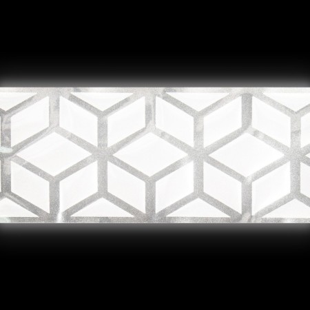 Reflective tape-plate-tape “snowflakes”, 5.5 cm, 1 ± 0.1 m, gray color is gray-1