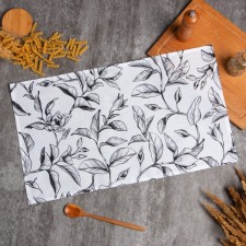 Plant Leaves 35x60 cm, 100% cotton, mobbled 164 g/m2