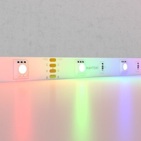 LED tape Maytoni, 12V, IP20, 5050, 7.2W/m, 5 m, glow RGB