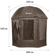 An umbrella with a nisus awn, a diameter of 2.4 m, a straight line, closed