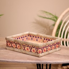 Wicker basket, from bamboo 30x23x8 cm