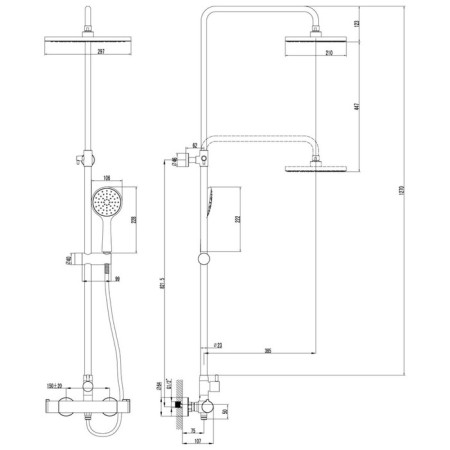 Lemark Yeti LM7860C shower system, tropical shower, shower, brass, chrome-1