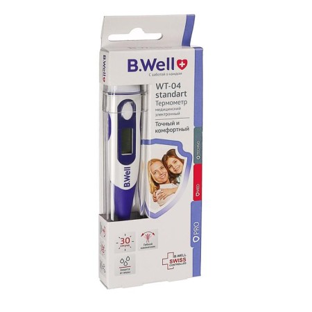 Electronic thermometer B.Well WT-04, moisture-proof, flexible tip, memory, sound.-3
