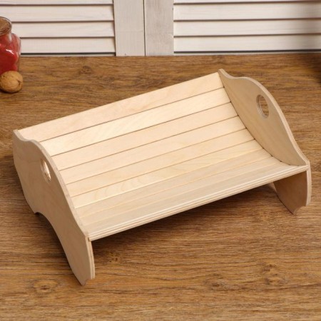 Wooden bread basket "spikelet", 29 × 24 × 13.5 cm-1