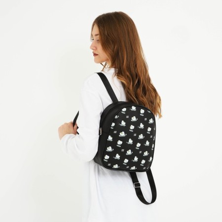 Baby backpack for artificial leather girl "Ducks on the skate" 27x23x10 cm-6