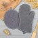 Set of kitchen Ethel, Gray color: mittens 33x17 cm, take 24x19 cm, cotton, mahra