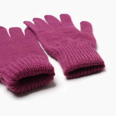 Female gloves, purple color, size 18-2