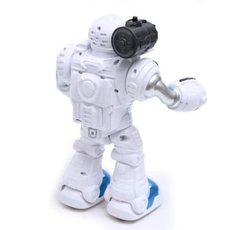 Robot "Hero", light and sound effects, works from batteries, blue color-3
